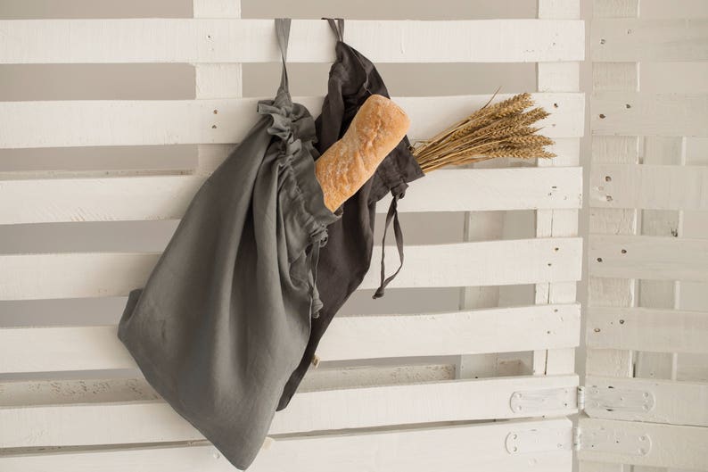 Linen bread bag / Bread serving / Natural linen bag / OEKO-TEX® linen / Bread bag / Eco-friendly / Picnic bags / Table linens image 2