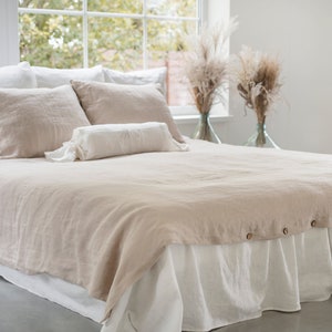 Linen duvet cover 2 pillowcases / Linen bedding set / King duvet size / Bedding set queen / OEKO-TEX® linen 画像 4