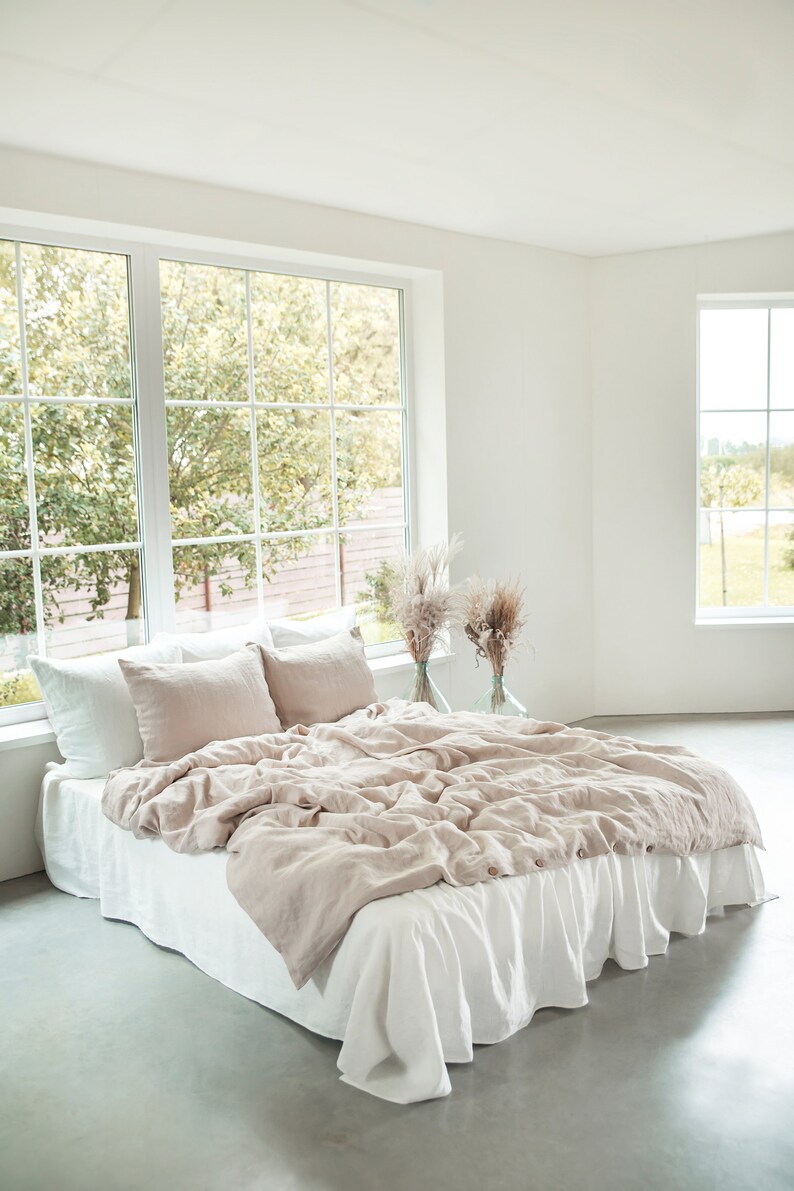 Linen duvet cover 2 pillowcases / Linen bedding set / King duvet size / Bedding set queen / OEKO-TEX® linen imagem 2