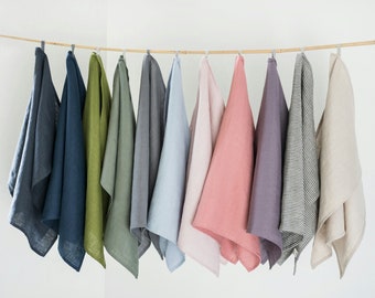 Linen Dish Towel / Customizable linen kitchen towel / Organic linen / Natural linen dish cloths / Linen tea towels