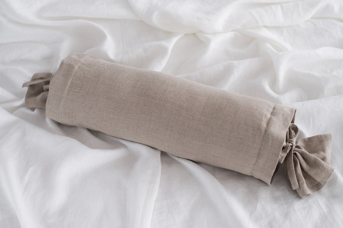 Linen Bolster Pillow Cover / Pure Linen Candy Pillow Case / Etsy UK