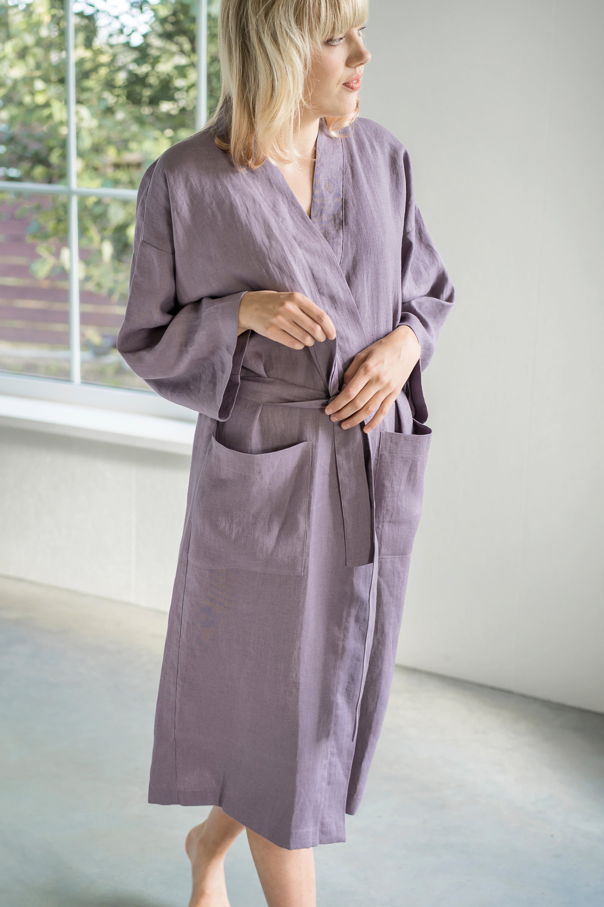 Linen Bath Robe / Spa Robe / Sauna Robe / Unisex Linen Robe / Etsy