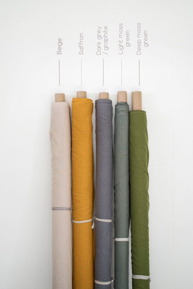 Linen Fabric by Yard / Linen fabric by meter / Available in 16 colors image 5