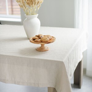 Natural linen tablecloth / Handmade linen tablecloth / Natural linen / Linen tablecloths / OEKO-TEX® linen / Farmhouse table decor image 2