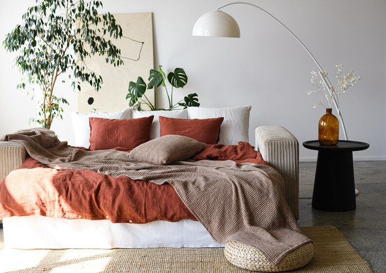 LinenRain Waffle Throw Blanket - Thumbnail 5