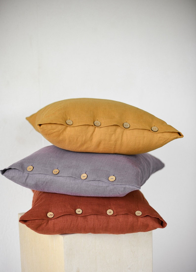 Sample sale 20 x 26 Decorative pillow cover / US Standard 20 x 26 51 x 66 cm / Natural linen pillow case / Standard pillow case size image 1