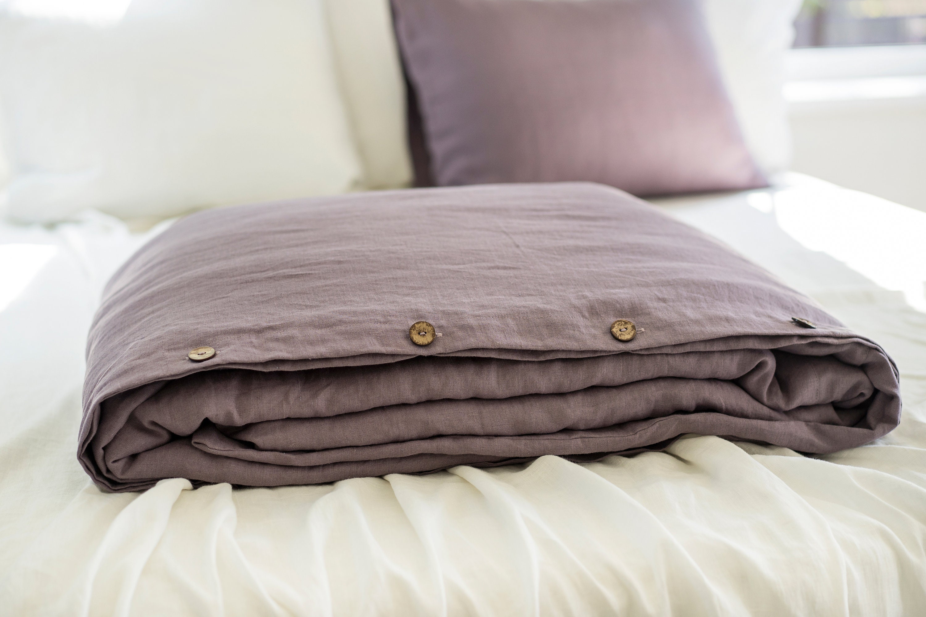 Linen Duvet Cover / Washed Linen / Custom Sizes / Softened Etsy