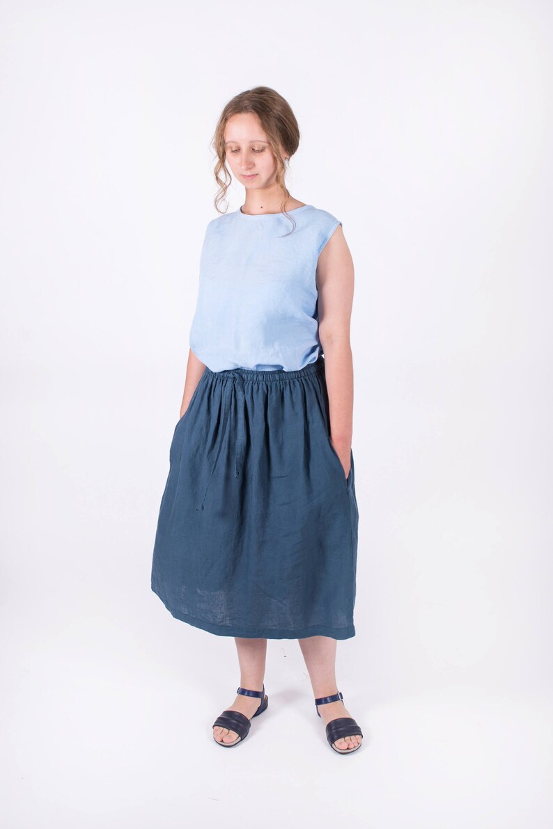 Basic linen top / 22 Colors / Linen tank top / Linen blouse / Linen top / Women's clothing / Linen summer clothes / Handmade image 1