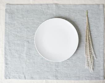 Handgemaakte placemats / Gewassen linnen placemats / Set van 2, 4, 6, 8, 10 tafellinnen placemats / Bruiloft linnen servetten / Linnen dinerservetten