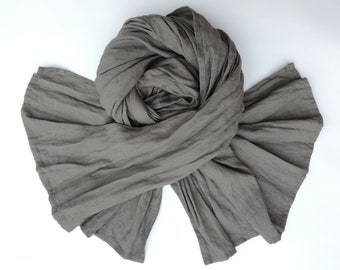 Long Scarf / Natural Linen Scarf / Women Scarf / Man Scarf / 100% Linen Scarve / Gifts Idea / Pure Linen
