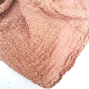 Light cocoa color linen scarf / natural linen scarf / women scarf / man scarf / 100% linen scarve / gifts idea / winter scarve / long scarf image 3