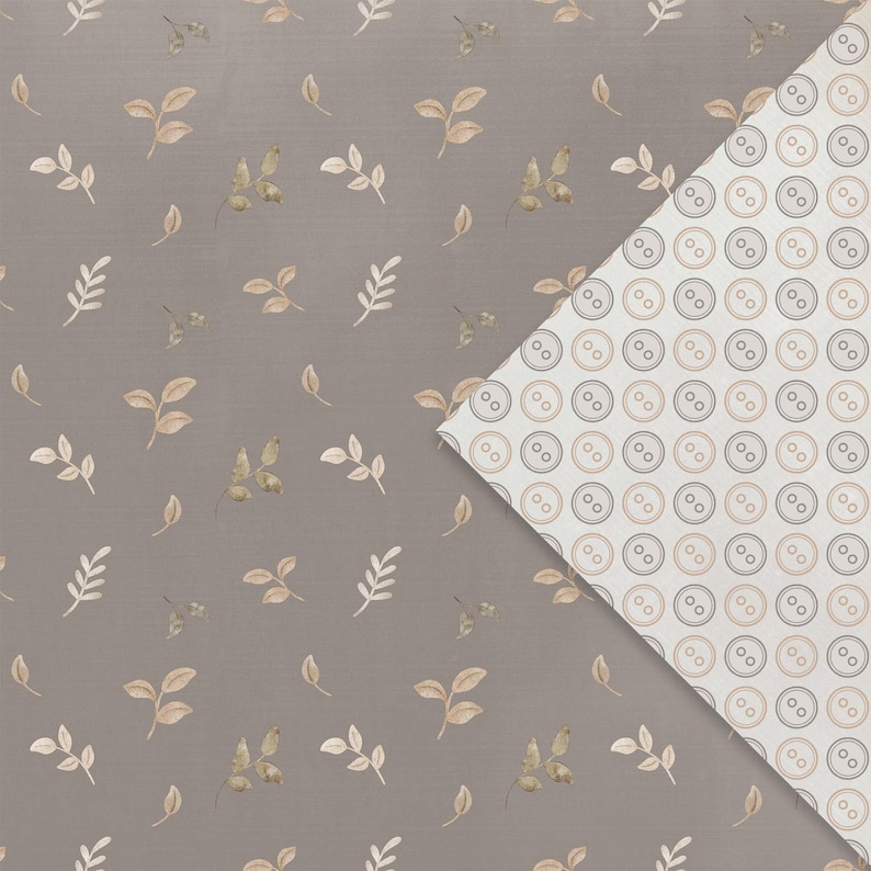 Boho Baby Neutral Digital Paper, Gender Neutral, Scrapbooking Album