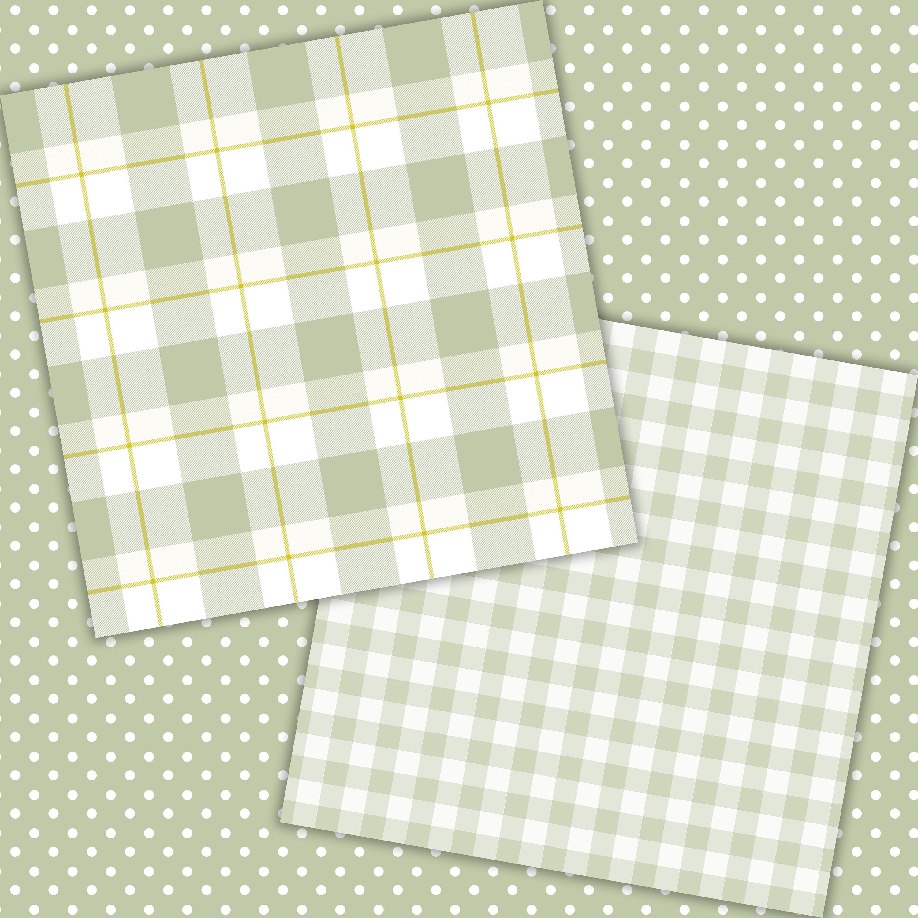 Tiny Green Rabbit Paper Baby Bunny Green Digital Paper Pack, Rabbit Pattern, Gendre Neutral ...