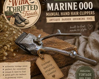 Tondeuse à cheveux manuelle Marine 000 vintage, outil de toilettage pour barbier antique