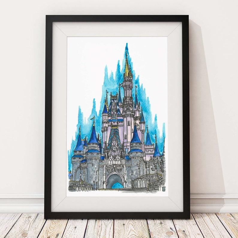 Download Nursery Decor Disneyland Wall Art Disney Decor Fine Art Giclee Disney Castle Watercolour Print Disneyworld Castle Princess Castle Art Collectibles Prints Jesuskidsng Org