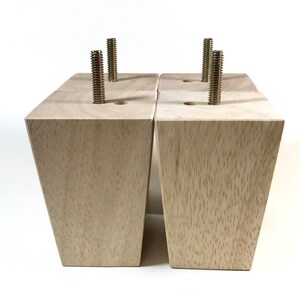 Tapered Wood Legs 5 Tall X 3 Squared Sofa Legs Etsy