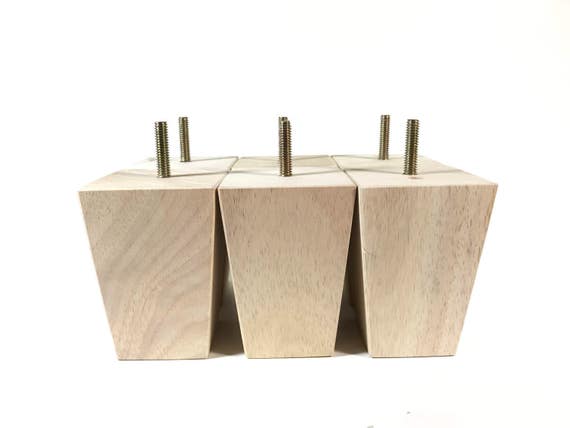 Unfinished Tapered Wood Legs 4 Tall X 2 3 4 Etsy