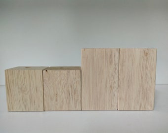 Set mit 2 Beinen Holzblock Bein Raisers 2 "oder 3" hoch mit Senkkopfschraubenloch für Ikea & Tvilum Schuhschränke