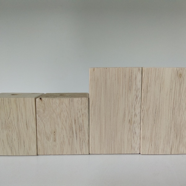 Set mit 2 Beinen Holzblock Bein Raisers 2 "oder 3" hoch mit Senkkopfschraubenloch für Ikea & Tvilum Schuhschränke