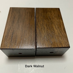 Set mit 2 Beinen Holzblock Bein Raisers 2 oder 3 hoch mit Senkkopfschraubenloch für Ikea & Tvilum Schuhschränke Dark Walnut