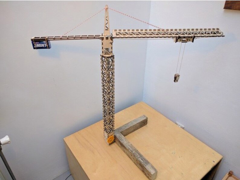 Lifting Crane 3d Model 3d Puzzle Wooden Toys Vector Plan Of Etsy
