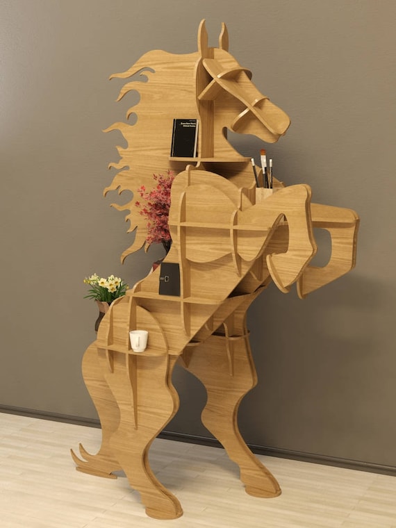 Download Rack Horse.plan vector file Table 3D modelanimals CNC