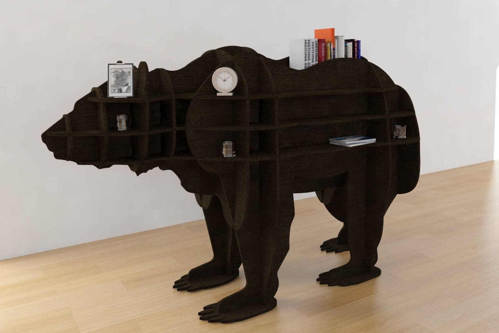 Bear shelf plan vector file Etsy