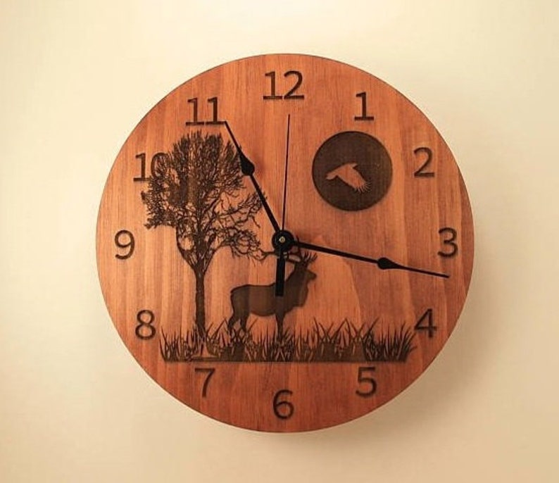 Wall clock Nature. Laser cut files DXF CDR vector plans Etsy