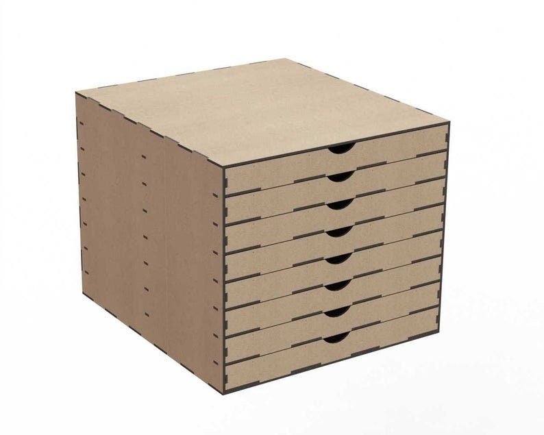 Organizer. A4 for 8 Boxes. Laser Cut Files SVG DXF CDR Vector Etsy