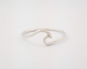 wave ring, silver wave ring925