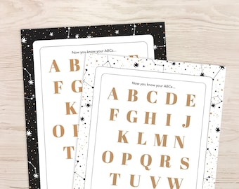 Alphabet Poster Printable | ABC Poster | Learning the Alphabet | Homeschool Alphabet Poster