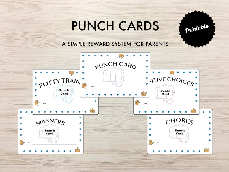 Punch Card Reward System Positive Parenting image 1