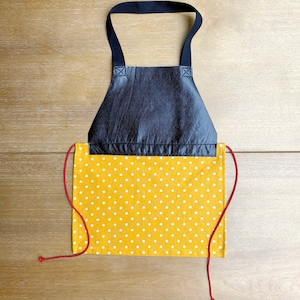 Apron for Toddlers, Little Kids Apron, Baby Apron for Pretend Play, First Birthday Present, Faux Leather Apron for Toddler Foodie, Kid Chef image 1