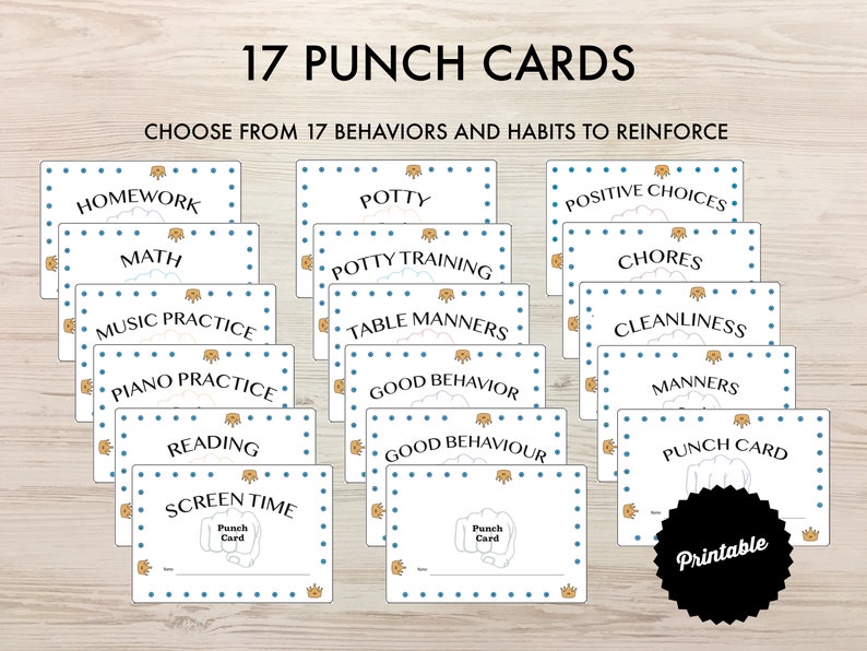 Punch Card Reward System Positive Parenting image 2