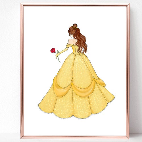 Princess Belle Dress For Birthday Costume Or Photo Shoot Belle Etsy Hong Kong