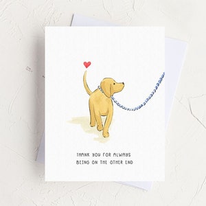 Carte de remerciement chien, carte de remerciement d'avoir toujours été là, parent de patte, fête des pères, carte de fête des mères, carte de chien, carte de remerciement de soutien