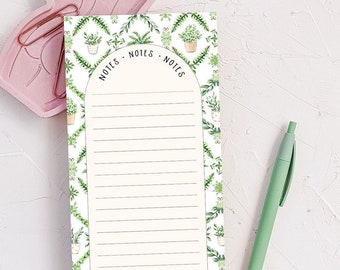 Lined English Garden Notepad - 50 pages Notes, stationery, watercolor plants