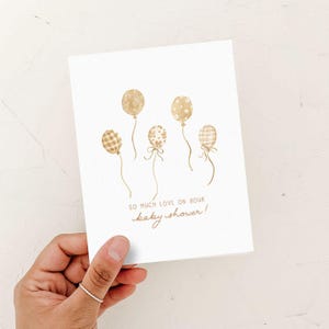Carte de baby shower, carte de voeux de nouveau bébé, carte bohème de ballons de bébé, nouvelle carte de maman, maman enceinte