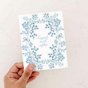 Bow Wedding Day Card, Happily Ever After, Newly Married Card, Newly Wed Card, LGBTQ card, celebrate marriage, card for groom, card for bride