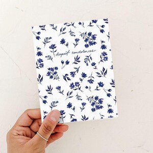 Carte de sympathie, carte de condoléances, carte de voeux, carte de voeux, carte de fleurs