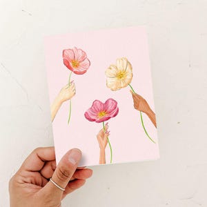 Sympathy Card, Condolence Card, Thank you Card, Thinking of you Greeting Card, Flower Thank you Card, Flower Card