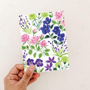 Blumenkarte, Alltagskarte, jede Anlasskarte, Wildblumengrußkarte