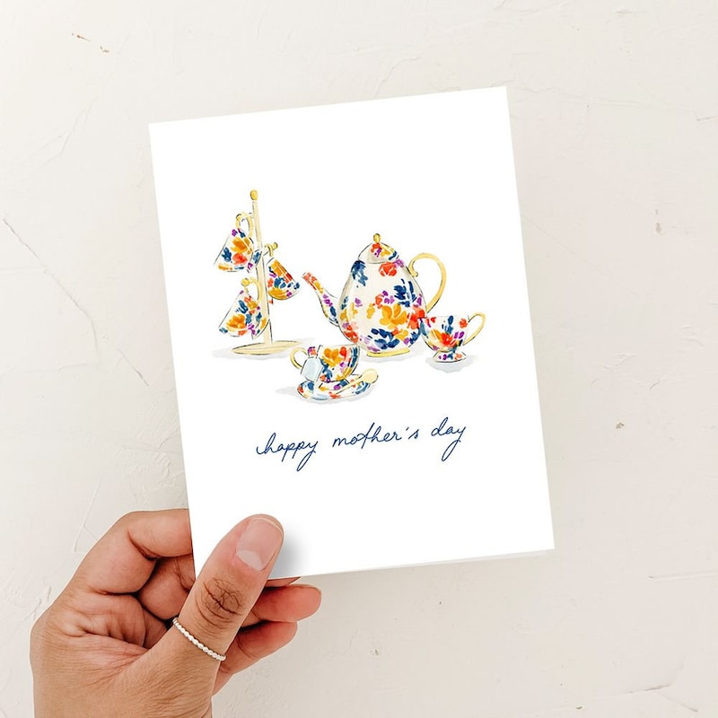 Watercolor Greeting Cards Tea Cup Mother's Day - Etsy