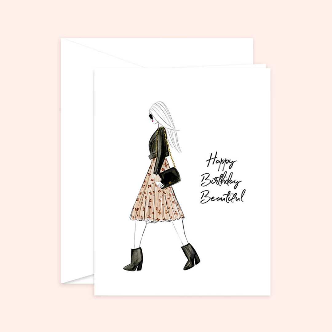 Fashion Birthday Card, Happy Birthday Beautiful Card (fashion ...