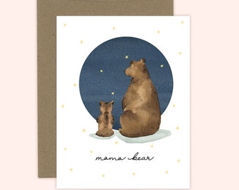 Mama Bear Card, Happy Mother's Day Card, Card for Mom