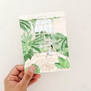 Carte de voeux Boho Into the Jungle, carte vierge pour toute occasion, art féminin, cadeau pour les amoureux des plantes, merci, carte pour un ami pensant à vous