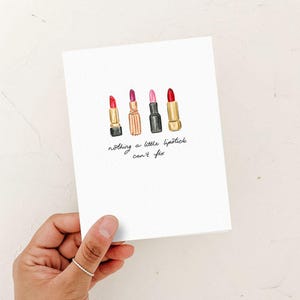 Carte de sympathie, carte de condoléances, carte de rouge à lèvres, carte de voeux pense à vous, carte de rupture, carte de divorce,
