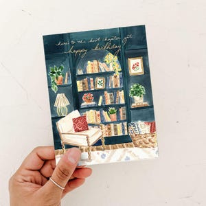 Carte d'anniversaire livresque, Voici le meilleur chapitre à ce jour, carte de joyeux anniversaire - Vierge à l'intérieur