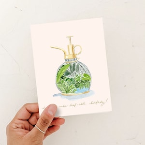 Cartão de aniversário, cartão Unbe-leaf-able, cartão Plant Lover, cartão de aniversário, cartão Plant Green, cartão Punny