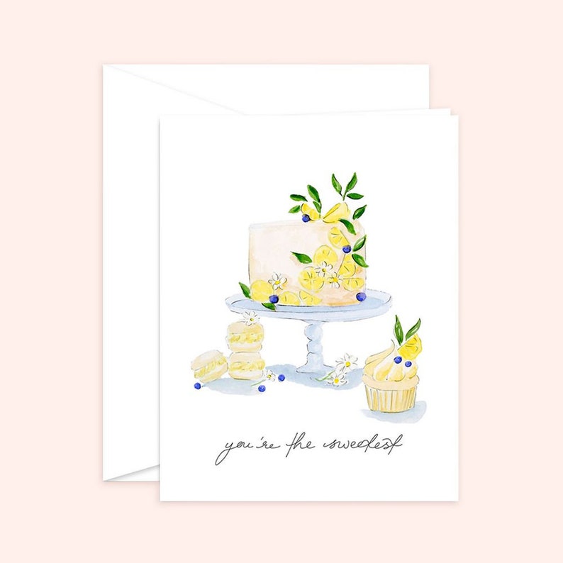 You're the Sweetest Card, friendship card, thank you Card, blank card image 2